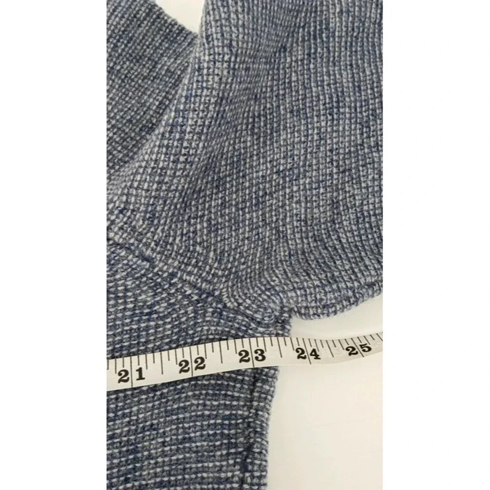 J.Crew XL 100% Lambswool Sweater Blue Gray Textured Knit Dolman Boatneck